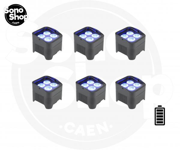 Pack de 6 Projecteurs D'Ambiance sur Batterie - Solution de location de matériel pour particuliers à Caen